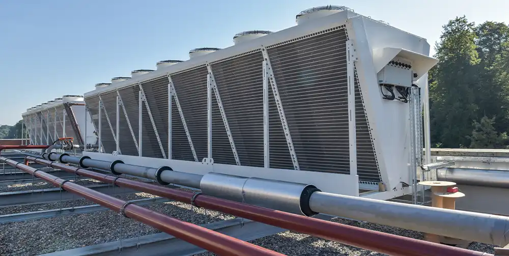 Commercial Chiller System on Indiana Roof Top