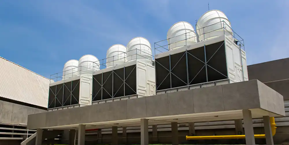 Large Chiller System on Indiana Roof Top