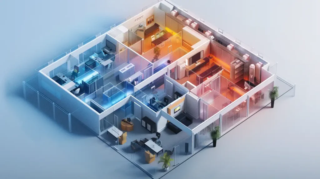 Isometric Office HVAC visualization